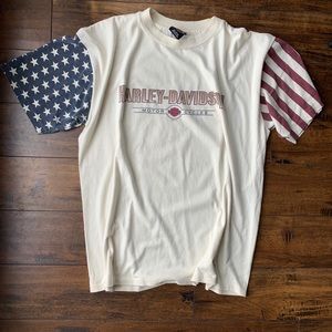 Harley Davidson 2001 New Orleans Eagle Flag shirt